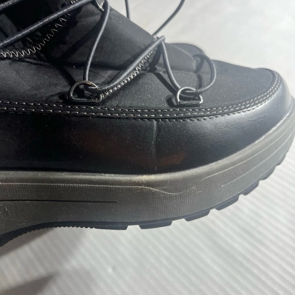 Torrid Women Snow Black Winter Rain combat Sherpa rubber sole faux fur Boots 10 - Picture 9 of 13